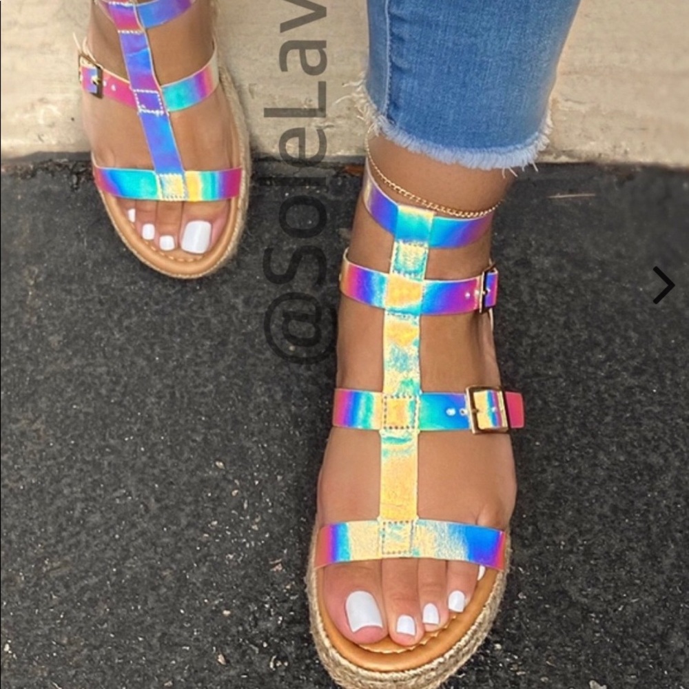 Iridescent Platform Sandal’s